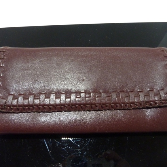Vintage  90s Y2K HYPE Leather WOMENS BROWN Wallet CREDIT CARD ZIP COIN WALLET - Picture 1 of 14